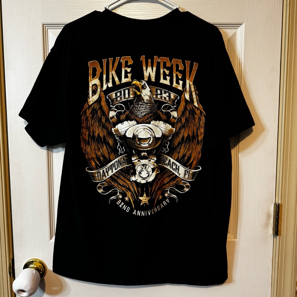 Harley Davidson Men’s XL T-Shirt Bike Week 2023 Daytona Beach 82nd Anniversary
